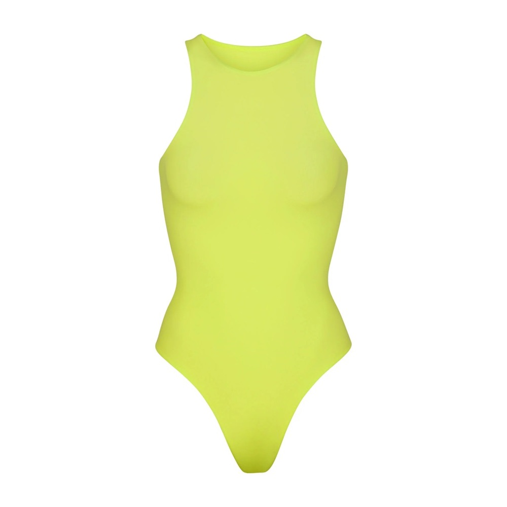 NWOT Skims Fits Everybody high neck bodysuit in Neon Lime